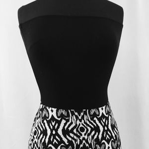 Gorgeous Black/White Strapless Maxi Dress SMALL